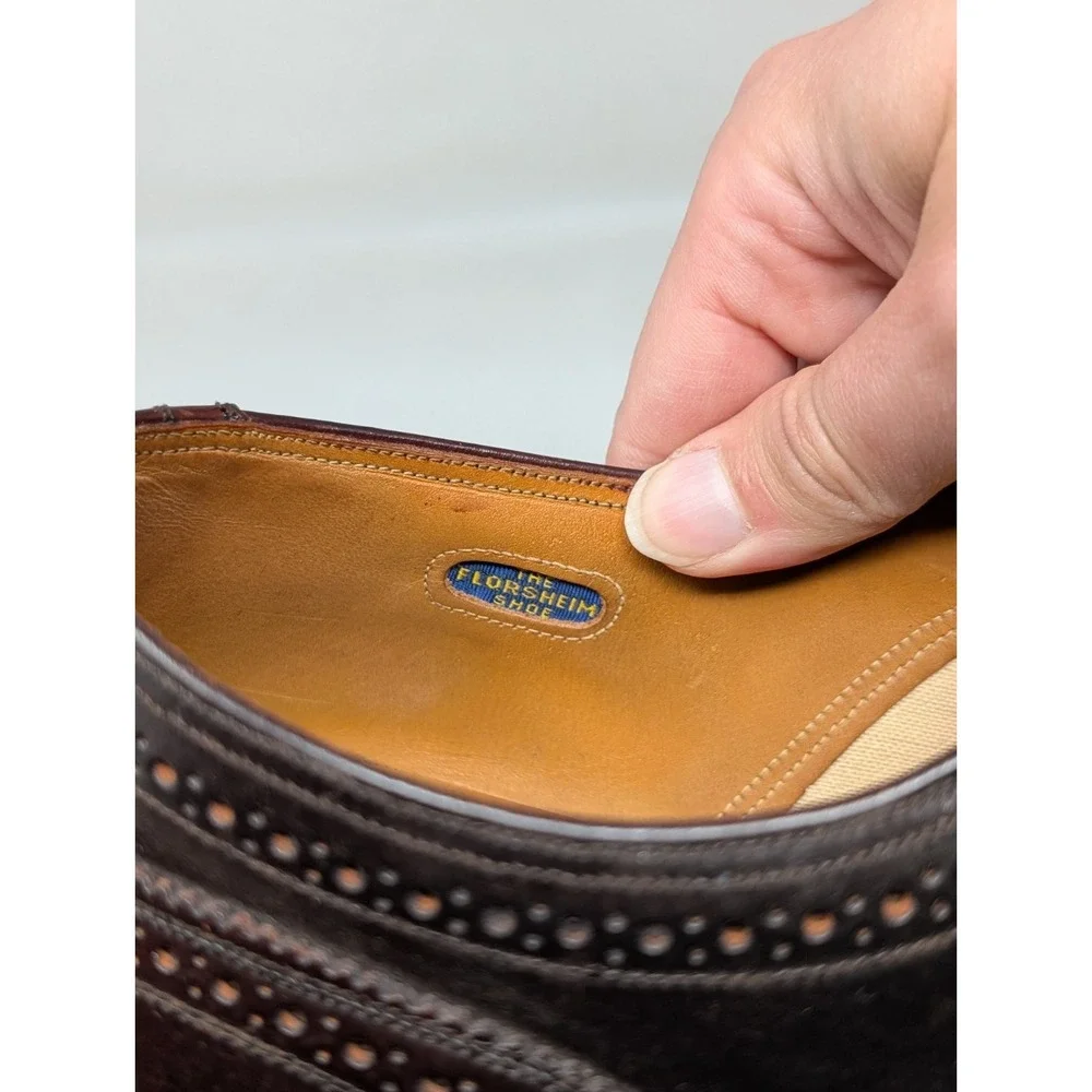 Florsheim Imperial Kenmoor Short Wingtip Shell Cordovan Shoes Men's Sz 13B 32301